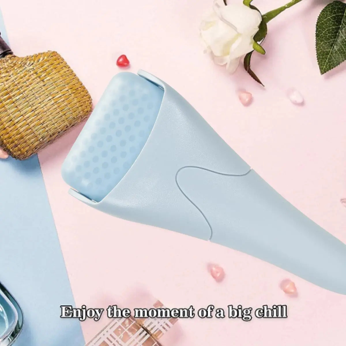 Ice Roller for Face & Eyes – Cooling Facial Massager to Reduce Puffiness & Refresh Skin IcePure Skincare